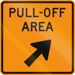 道路标志使用在美国弗吉尼亚州拉断面积