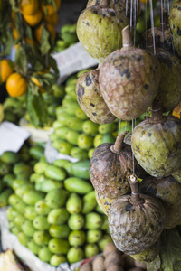 很多热带水果的斯里兰卡户外用品市场