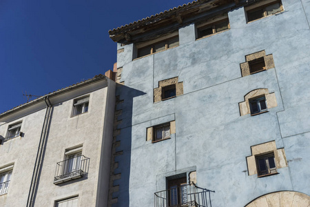 西班牙的世界和日届昆卡的老典型房屋