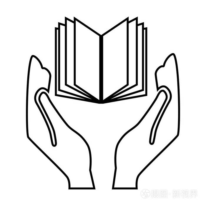 人与书的手插画-正版商用图片0w0v3c-摄图新视界