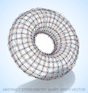 手绘 3d 多边形圆环.10,eps 矢量照片