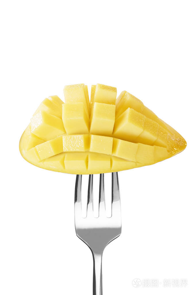 在叉上切芒果jpg