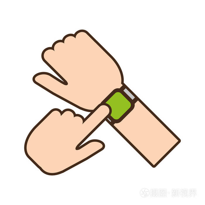 卡通手触摸屏智能手表可穿戴式技术