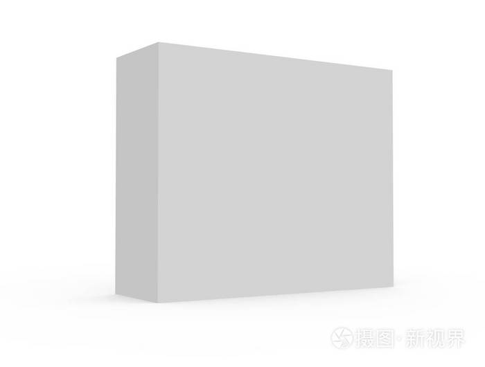 空白的白色盒子模型