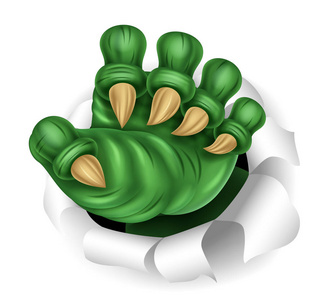 漫画卡通怪物爪图片