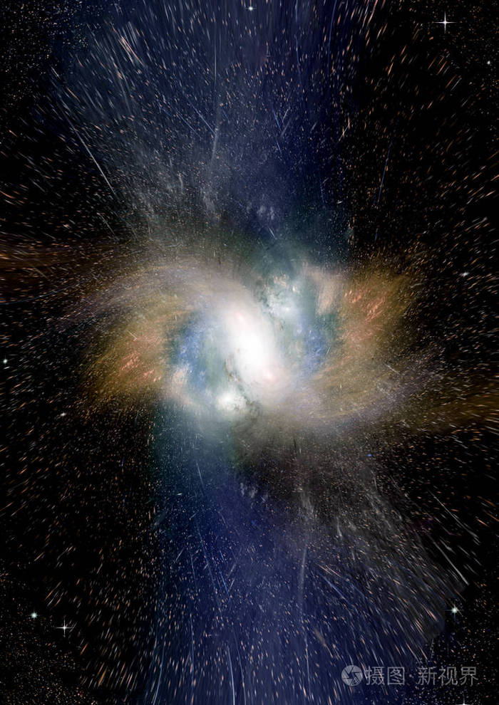 明星在一个遥远的星系中的尘埃和气体星云