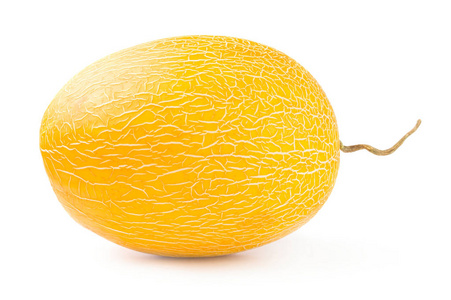 白色背景抠出一个孤立的橙色瓜