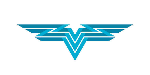 翅膀标志-矢量 logo 模板概念插画.运输的抽象符号.设计元素照片