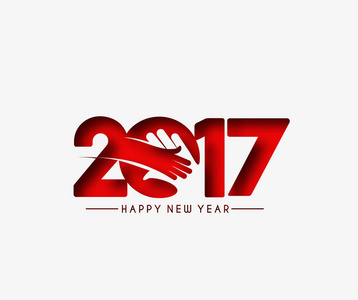 快乐新的一年到 2017 年，矢量图