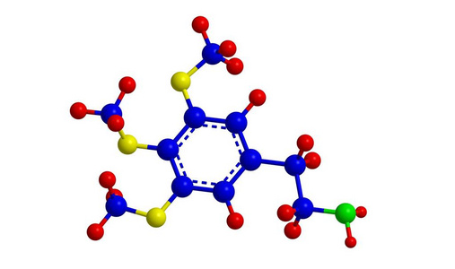 美斯卡灵，3d 渲染的分子结构