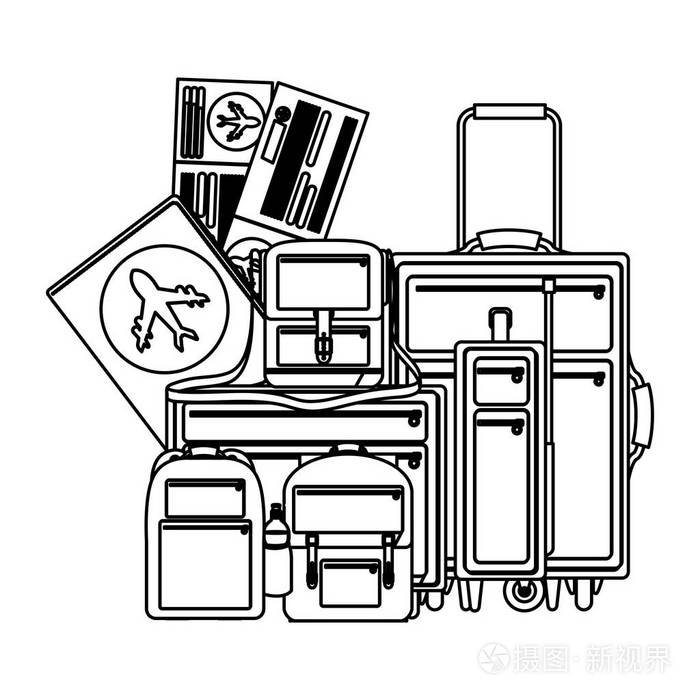 孤立的行李设计插画-正版商用图片0w2405-摄图新视界