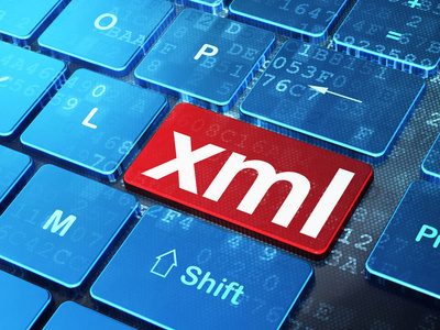 软件的概念 Xml 在计算机键盘背景