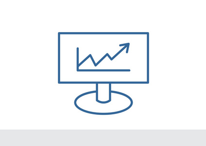 业务增长图表演示文稿图标