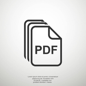 Pdf 文件简单的 web 图标