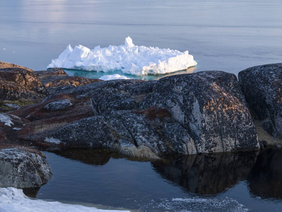 大冰山都融化在北极的世界图片