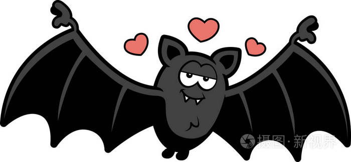 在爱的卡通蝙蝠