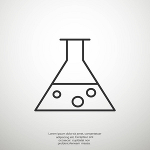 化学瓶简单 web 图标