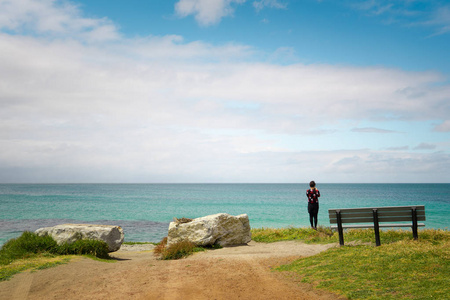 Cape Leeuwin 视图的海景