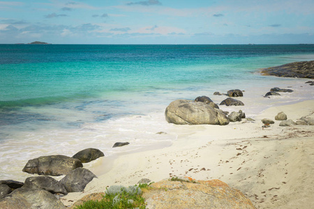 Cape Leeuwin 视图的海景