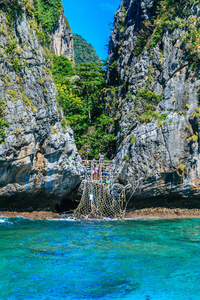 蕙 sa 马湾玛雅海湾皮皮岛安达曼 s 的入口