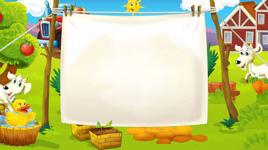 卡通农场场景照片