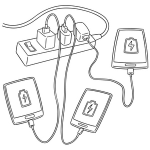 向量集的智能手机充电