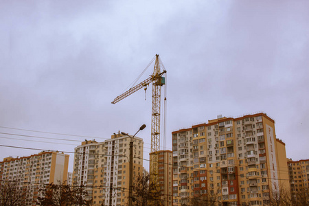 大规模建设院子用塔式起重机，建筑面积