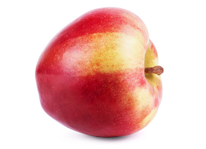 新鲜的红苹果上白色孤立。与剪切路径