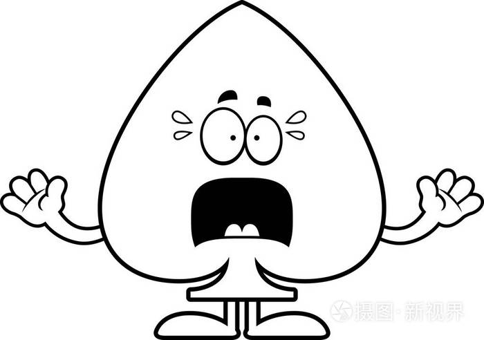 害怕的卡通锹插画-正版商用图片0w34hz-摄图新视界