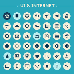 大的 Ui 和 Internet 图标集