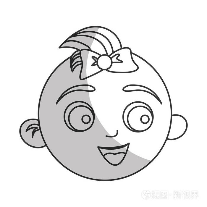 可爱的小的脸图标插画-正版商用图片0w3byt-摄图新视界