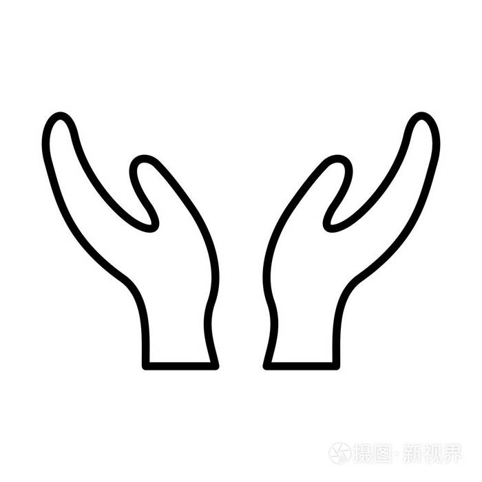 人类的手剪影插画-正版商用图片0w3fm4-摄图新视界