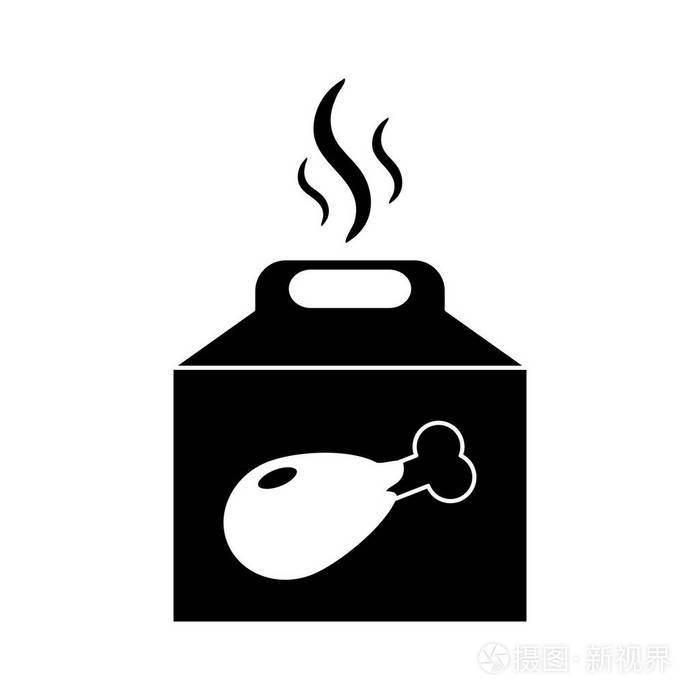 快餐盒拿客场象形图插画-正版商用图片0w3ftw-摄图新视界