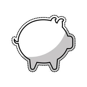 小猪储蓄孤立的图标