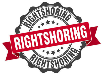 rightshoring 邮票。标志。密封