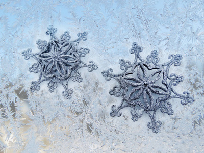 雪花模式作为冬季纹理背景