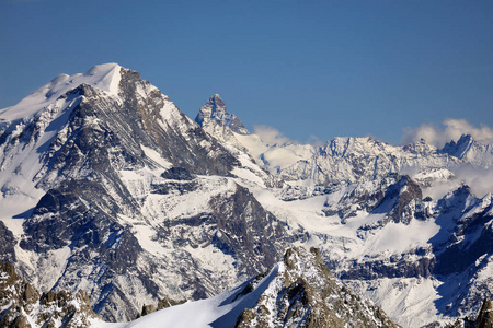 高级萨沃伊法国欧洲冬季高山景观