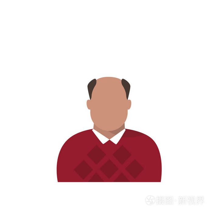 配置文件图标的男性头像男人,时髦卡通男人胡子画像,随便的人脸轮廓