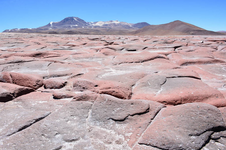 景观的山谷和山脉在智利阿塔卡马沙漠