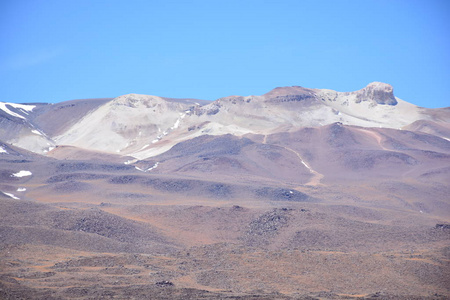 景观的山谷和山脉在智利阿塔卡马沙漠