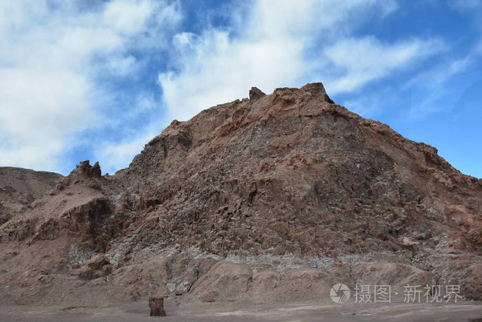 景观的山谷和山脉在智利阿塔卡马沙漠