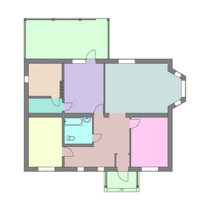 多彩的 2d 矢量的蓝图.建筑背景照片