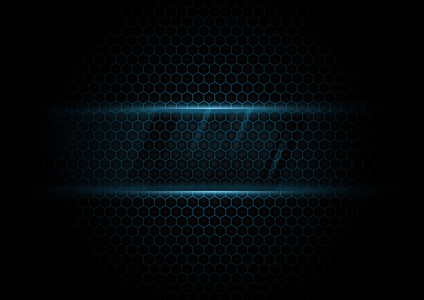 抽象蓝色六边形背景。技术概念设计