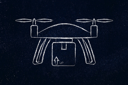 商业无人机交付的在线订单包裹