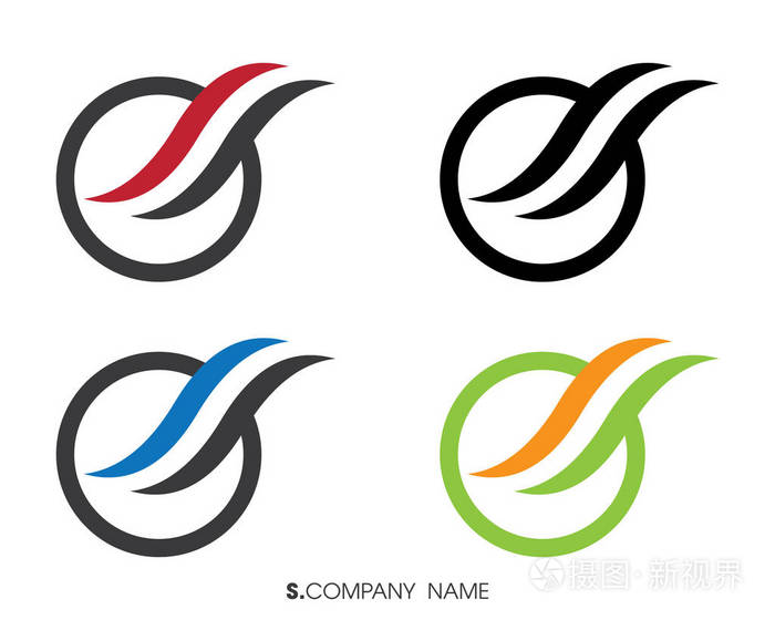 s字母标志模板