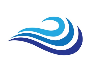 水波浪 Logo 模板矢量