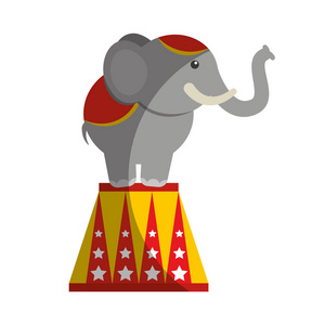 马戏团的大象孤立的图标