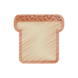 面包切片孤立的图标