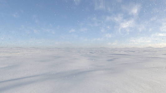 3d cg 渲染的雪原