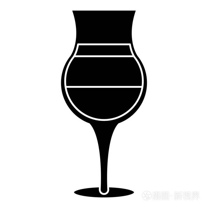 剪影夏季鸡尾酒杯酒精